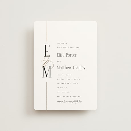 Foil-Pressed Petite Wedding Invitations