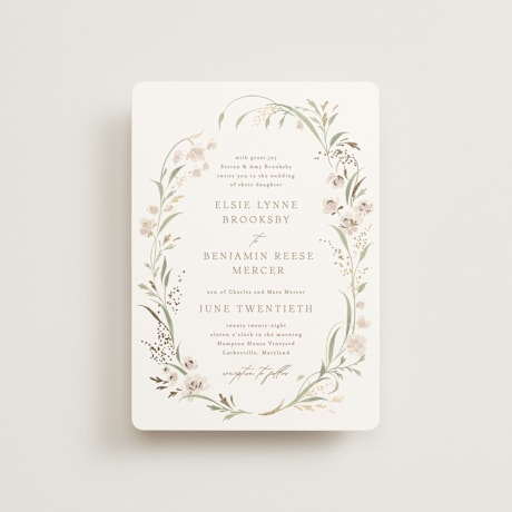 Foil-Pressed Petite Wedding Invitations