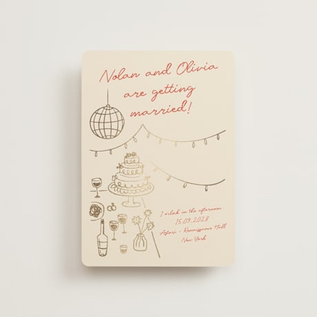 Foil-Pressed Petite Wedding Invitations