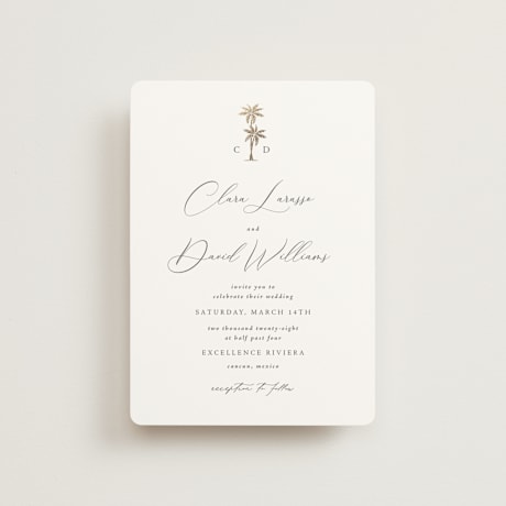 Foil-Pressed Petite Wedding Invitations