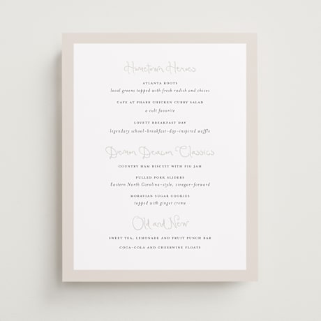 Graduation Menu Signs