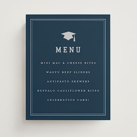 Graduation Menu Signs