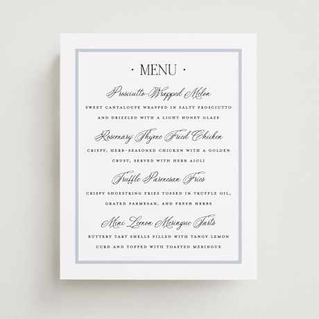 Graduation Menu Signs