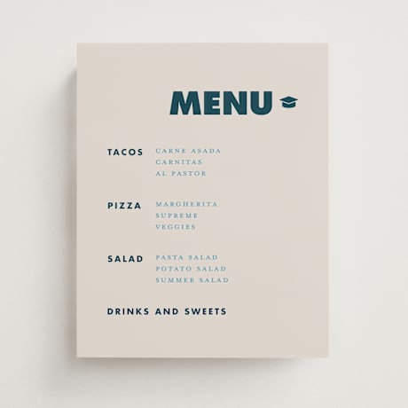 Graduation Menu Signs