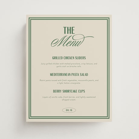 Graduation Menu Signs