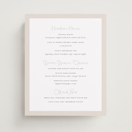 Graduation Menu Signs