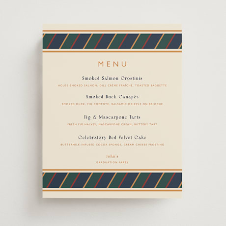 Graduation Menu Signs