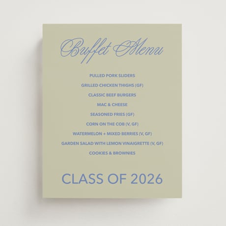 Graduation Menu Signs