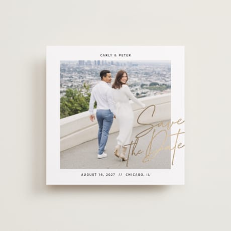 Foil-Pressed Save the Date Cards