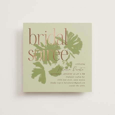 Foil-Pressed Bridal Shower Invitations