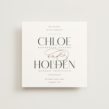 Foil-Pressed Save the Date Cards
