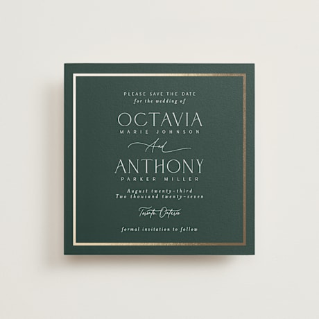 Foil-Pressed Save the Date Cards