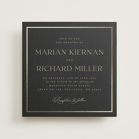 Foil-Pressed Wedding Invitations