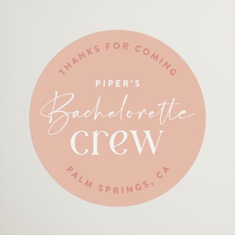 Bachelorette Party Favor Stickers