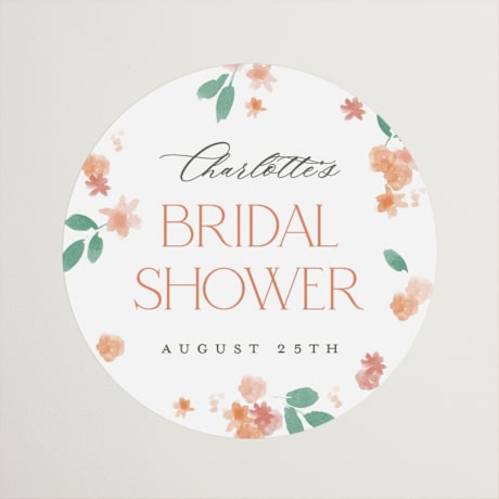 Bridal Shower Favor Stickers