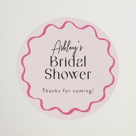 Bridal Shower Favor Stickers