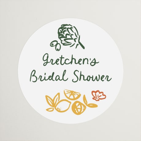 Bridal Shower Favor Stickers