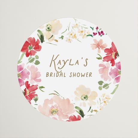 Bridal Shower Favor Stickers