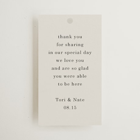 Wedding Favor Tags
