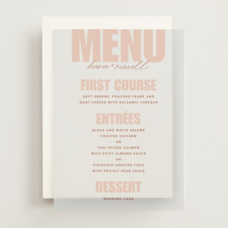 Vellum Menus