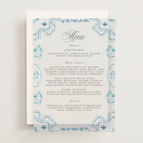 Vellum Menus