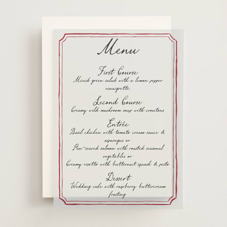 Vellum Menus