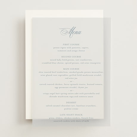 Vellum Menus