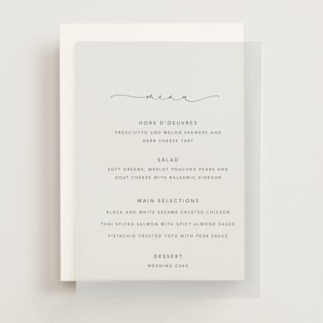 Vellum Menus