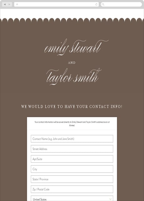 Digital Wedding Address Collection Cards