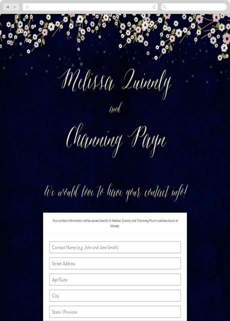 Digital Wedding Address Collection Cards