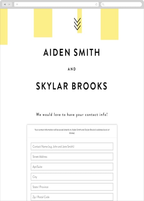 Digital Wedding Address Collection Cards