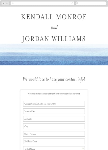 Digital Wedding Address Collection Cards