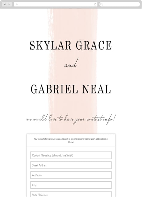 Digital Wedding Address Collection Cards