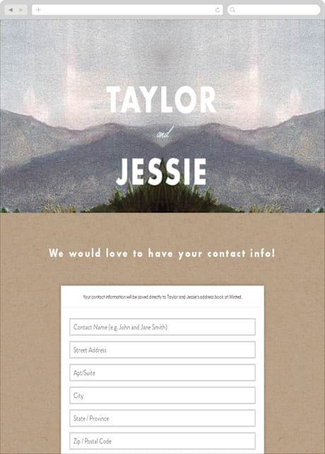 Digital Wedding Address Collection Cards