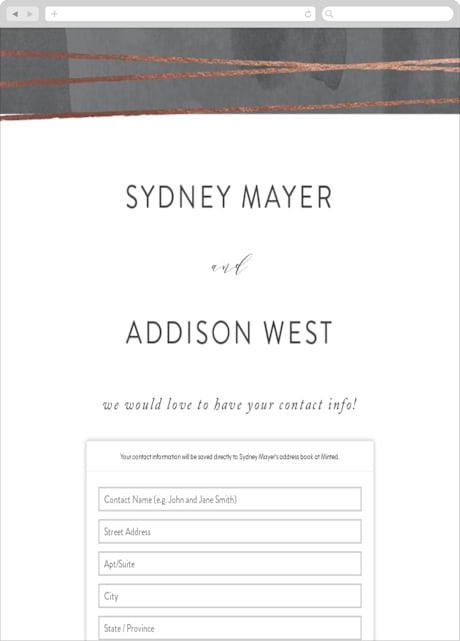 Digital Wedding Address Collection Cards