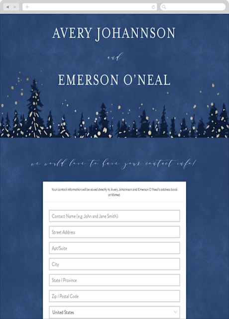 Digital Wedding Address Collection Cards
