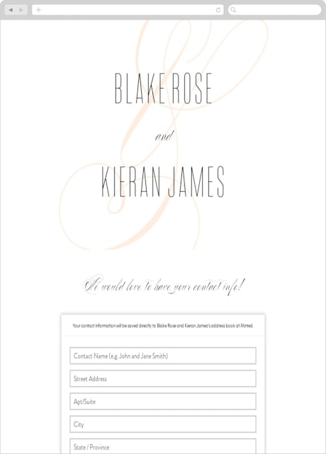 Digital Wedding Address Collection Cards