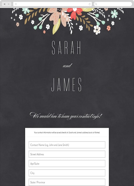 Digital Wedding Address Collection Cards