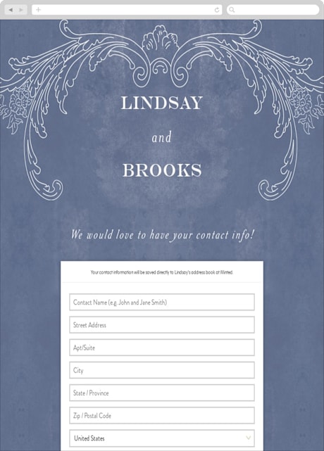 Digital Wedding Address Collection Cards