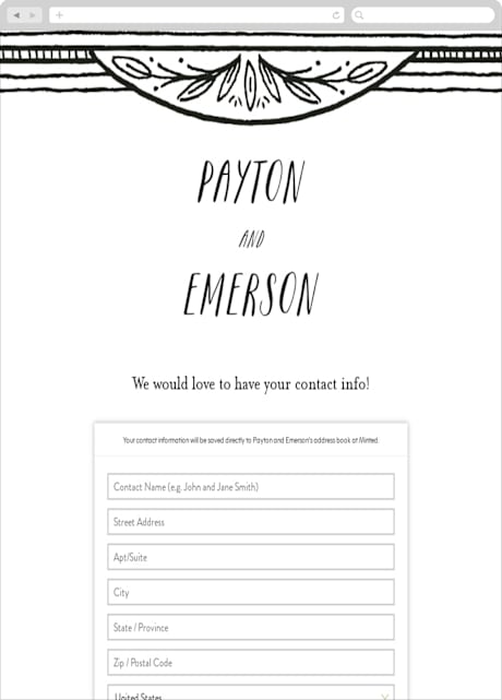 Digital Wedding Address Collection Cards