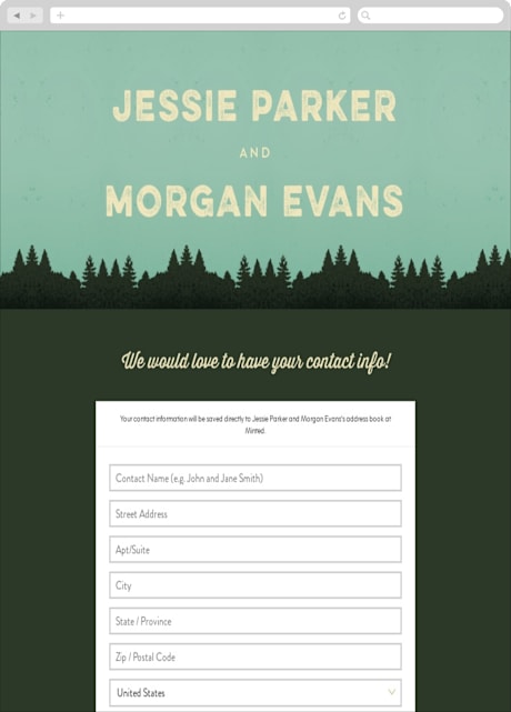 Digital Wedding Address Collection Cards