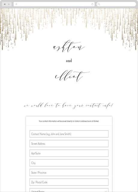 Digital Wedding Address Collection Cards