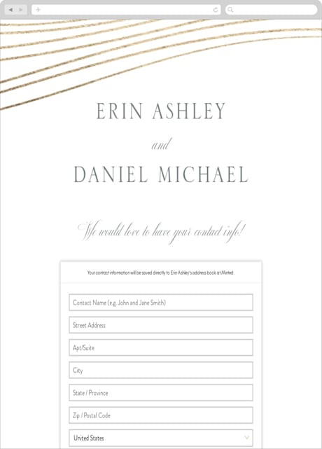 Digital Wedding Address Collection Cards