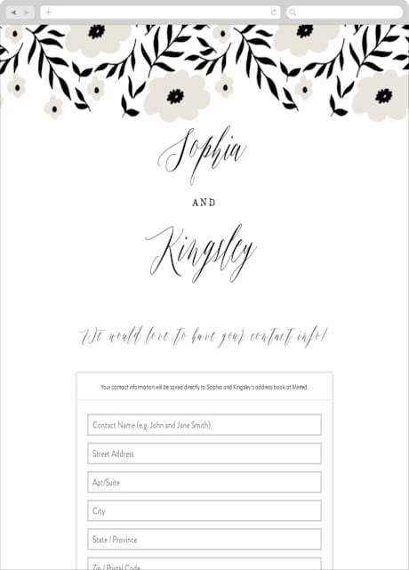 Digital Wedding Address Collection Cards