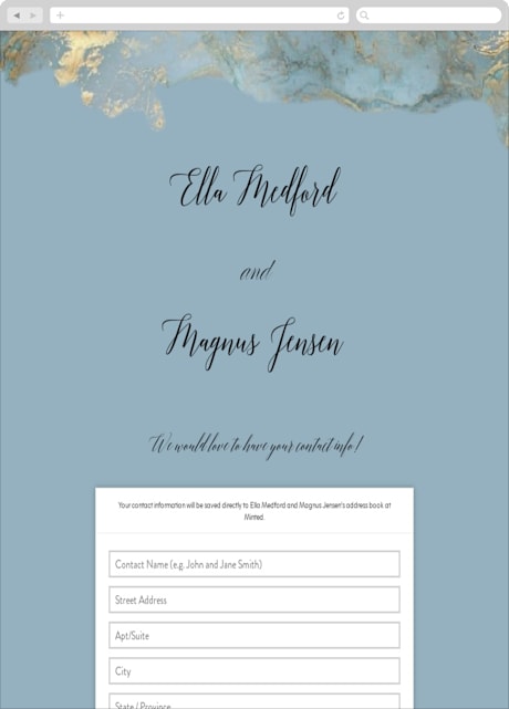 Digital Wedding Address Collection Cards
