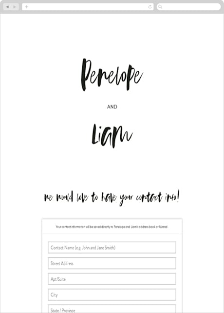 Digital Wedding Address Collection Cards
