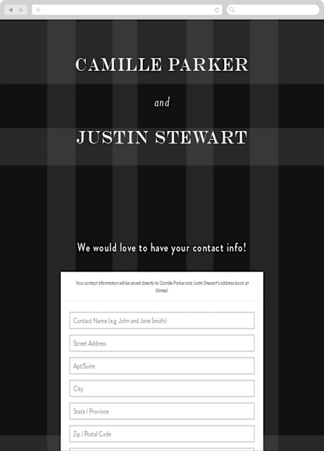 Digital Wedding Address Collection Cards