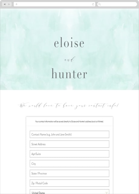 Digital Wedding Address Collection Cards