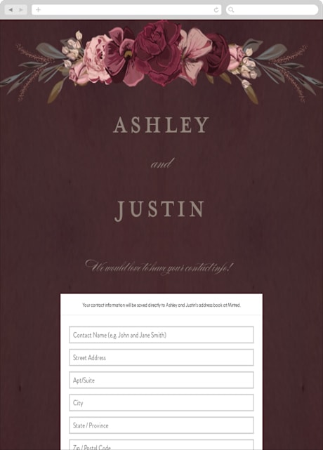 Digital Wedding Address Collection Cards