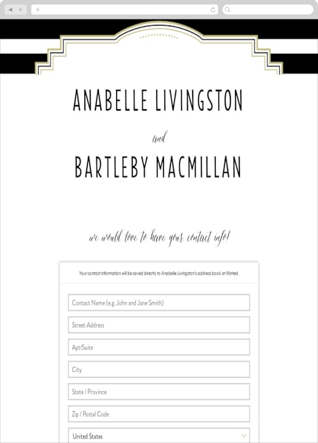 Digital Wedding Address Collection Cards